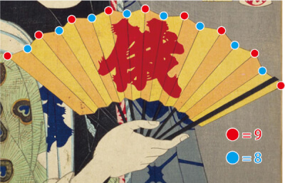 『扇子』　和風・浮世絵風イラスト　描き方　Kenji Iwasaki　岩崎健児