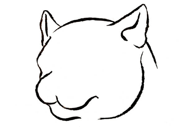 『猫』　和風・浮世絵風イラスト　描き方　Kenji Iwasaki　岩崎健児